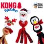 Imagem de Brinquedo Kong Wubba Holiday Assorted Papai Noel Cabo de Guerra Com Apito para Cachorro Grande