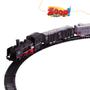 Imagem de Brinquedo Locomotiva Real Trem Acende Farol 13 Pçs-Zoop Toys