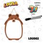 Imagem de Brinquedo Lousa Animada Urso 40 Cm Em Mdf Caneta Apagador +3