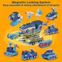 Imagem de Brinquedo Magnético Take Apart Vehicle 5 em 1 - Caminhão de Construção que Vira Robô Dinossauro - STEM - Presente Infantil