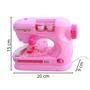 Imagem de Brinquedo Máquina de Costura Infantil Mini Atelie com Linha e Tecido Rosa Claro Importway - BW035RS