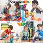 Imagem de Brinquedo Marble Run PicassoTiles PTG60 com 60 peças de ladrilhos magnéticos