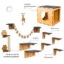 Imagem de Brinquedo Mdf Gato Kit Playground Suspenso Resistente 9 Peças Carpete