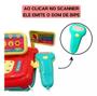 Imagem de Brinquedo Mercadinho Infantil Caixa Registradora Scanner Com Som