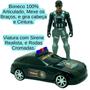 Imagem de Brinquedo Militar Carrinho + Boneco Policia presente menino Carrinho e boneco articulado