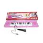 Imagem de Brinquedo Mini Teclado Piano Rosa Infantil Musical com microfone