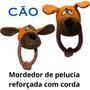 Imagem de Brinquedo mordedor para cães e gatos de pelúcia reforçada, urso, cão e elefante c/ corda 20cm