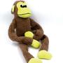 Imagem de Brinquedo Mordedor Pet Cão Cachorro Gato Macaco Pelúcia Grande Com Som Apito 46 Cm