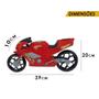 Imagem de Brinquedo Moto Miniatura Roda Esportiva Racing 360 Vermelha