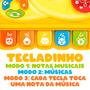 Imagem de Brinquedo Musical Infantil DM Toys Teclado Cachorro Au Au Feliz Com Som E Luz