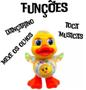 Imagem de Brinquedo Musical Para Crianças Pato Dançante Anda Mexe Emite Som e Luz Colorida