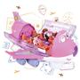 Imagem de Brinquedo Musical Rosa Infantil Feminino Avião Educativo Com Luzes e Som Envio Garantido Resistente Para Meninas