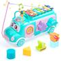 Imagem de Brinquedo Ônibus Montessori UNIH - Com Xilofone e Classificador de Formas (1-3 anos)
