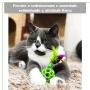 Imagem de Brinquedo para gatos bolinha interativa c/ penas e catnip