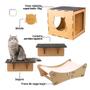 Imagem de Brinquedo para Gatos Kit Playground 4 peças Prateleira Cama Nicho MDF