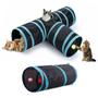 Imagem de Brinquedo Para Gatos Túnel Labirinto Dobrável Kit 2  80+30cm