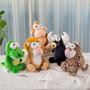 Imagem de Brinquedo Pelúcia Bichinhos Olhos Grandes Divertidos Ursinhos Para Nichos Urso De Pelúcia Animais Zoo Safari