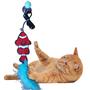 Imagem de Brinquedo pet gato interativo com pom pom pena e guizo