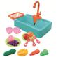 Imagem de Brinquedo Pia de Cozinha Infantil Sai Água de Verdade com Acessórios Verde- Fenix