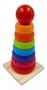 Imagem de Brinquedo Pirâmide Rainbow Torre Encaixes Geométricos