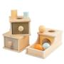 Imagem de Brinquedo Sensorial Montessori - Tambor Giratório de Cores com Caixa de Moedas (Redondo e Retangular)