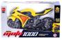 Imagem de Brinquedo Super Moto 1000 Esportiva 19,5cm Roda Esportiva - Amarelo