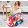 Imagem de Brinquedo Trem de Engrenagens  Colorido Transparente Com Luzes e Som