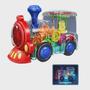 Imagem de Brinquedo Trem de Engrenagens  Colorido Transparente Com Luzes e Som