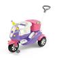 Imagem de Brinquedo Triciclo Moto Uno 2 em 1 Calesita Rosa c/ Som e Luz Empurrador e Porta Objetos 30kilos 