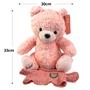 Imagem de Brinquedo Ursinho Pelúcia Teddy Rosa Com Roupinha - Castela