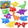 Imagem de Brinquedos de dinossauro Matching Letters HOLYFUN para crianças pequenas, 26 unidades