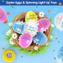 Imagem de Brinquedos de Páscoa VATOS Easter Eggs, pacote com 6 unidades, luz e som, 3 ou mais crianças