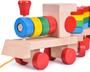 Imagem de BRINQUEDOS DIVERTIDOS 15,5 Polegadas Brinquedos infantis de trem de madeira, classificador de forma e empilhamento de brinquedos de madeira, brinquedos de quebra-cabeça para meninas de 12 3 anos, brinquedos educacionais pré-escolares