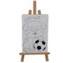 Imagem de Brinquedos Educativos Kit Pintura Infantil Madeira com Cavalete Tintas e Pincel Nig