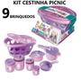 Imagem de Brinquedos Kit Cestinha Mercado Pic Nic + Panelinhas 9Pç