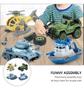 Imagem de Brinquedos kit de 4 carrinho com Creative Diy Assemble Funny Tank Plan