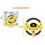 Imagem de brinquedos Musical Infantil Volante Educativo Com Ventosas Sons e Luzes Amarelo ENVIO RÁPIDO