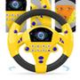 Imagem de brinquedos Musical Infantil Volante Educativo Com Ventosas Sons e Luzes Amarelo ENVIO RÁPIDO