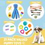 Imagem de Brinquedos para mastigar cães LOYEE Puppy Toys, pacote com 21 unidades para dentição de animais de estimação