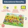 Imagem de Brinquedos Puzzle B. Peek & Explore School Bus para crianças 2+