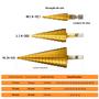 Imagem de Broca De Passo Com Haste Hexagonal De 1/4 ", Revestida De Titânio, 4-12mm, 4-20mm, 4-32mm, Cone Hss,