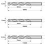 Imagem de Broca Din 338 Aço Rapido Dormer 3,3mm 7,5mm 8,5mm 3 Unidades