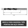 Imagem de Broca Para Madeira 8mm 3 Pontas Profissional Aço cromo 2 Pçs