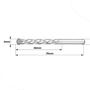 Imagem de Broca Videa Concreto Parede Vonder 5/32 (4mm) Kit com 5 Un