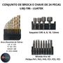 Imagem de Brocas madeira metal soquetes crv bits fenda phillips pz jogo kit 24 pcs c/maleta lwj-196