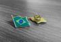 Imagem de Broche Brasil Pin Bandeira Brasileira Acessório Diplomático BR