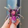 Imagem de Broche de Aranha Retrô com Pedra Olho de Gato - Multicolorido - Para Homens e Mulheres