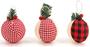 Imagem de BRUBAKER 12-Piece Natural Jute Christmas Ornaments - Enfeites de Bola Baubles - Vermelho e Verde - 3.2 Polegadas