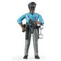 Imagem de Bruder Policeman Pele escura Figura de brinquedo com acessórios