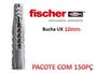 Imagem de Bucha Nylon Fischer Ux Com Anel 10mm 150pç